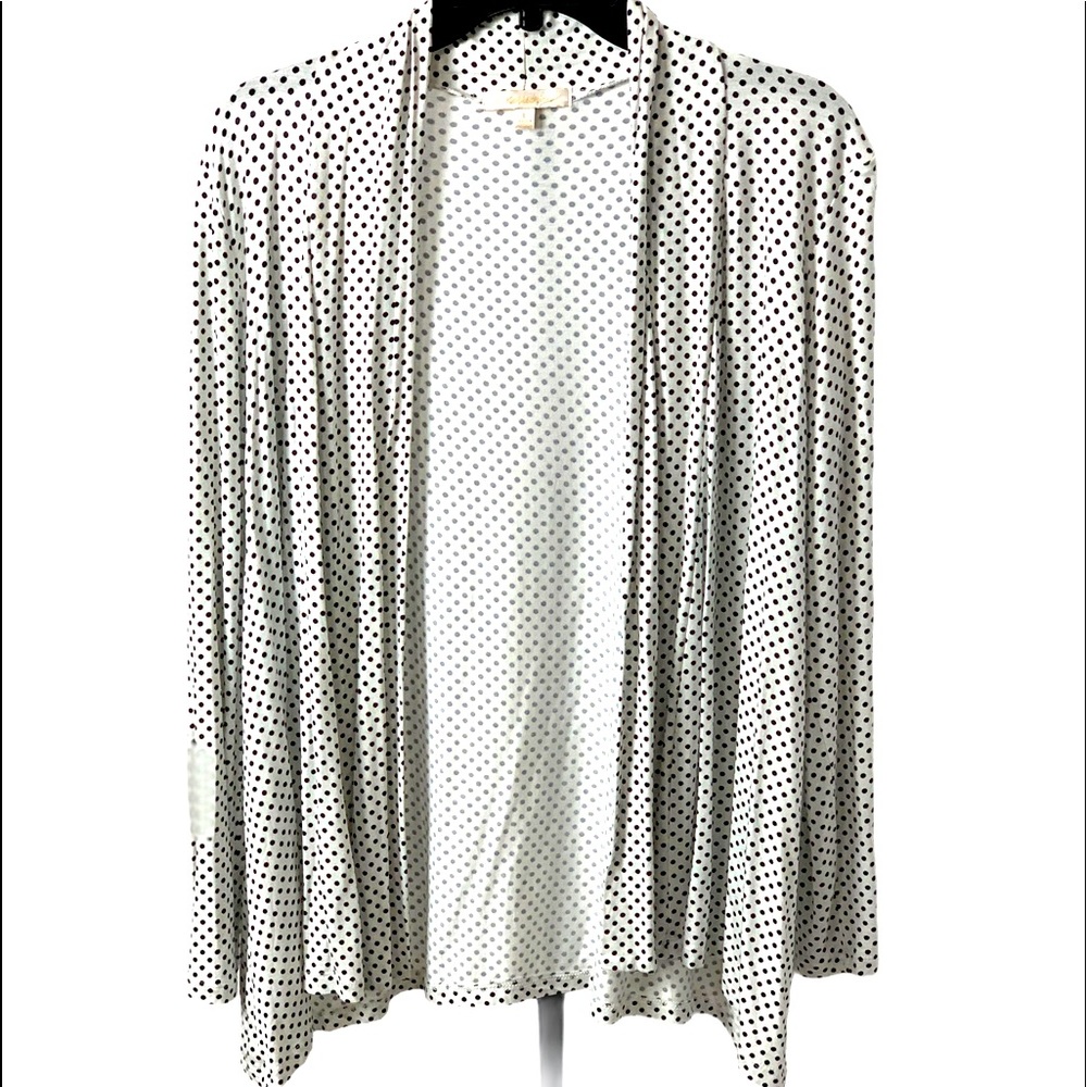 G Kollection Polka Dot Swing Cardigan. Size Large
